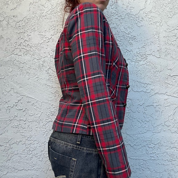 Y2k Plaid Blazer - Picture 5 of 13